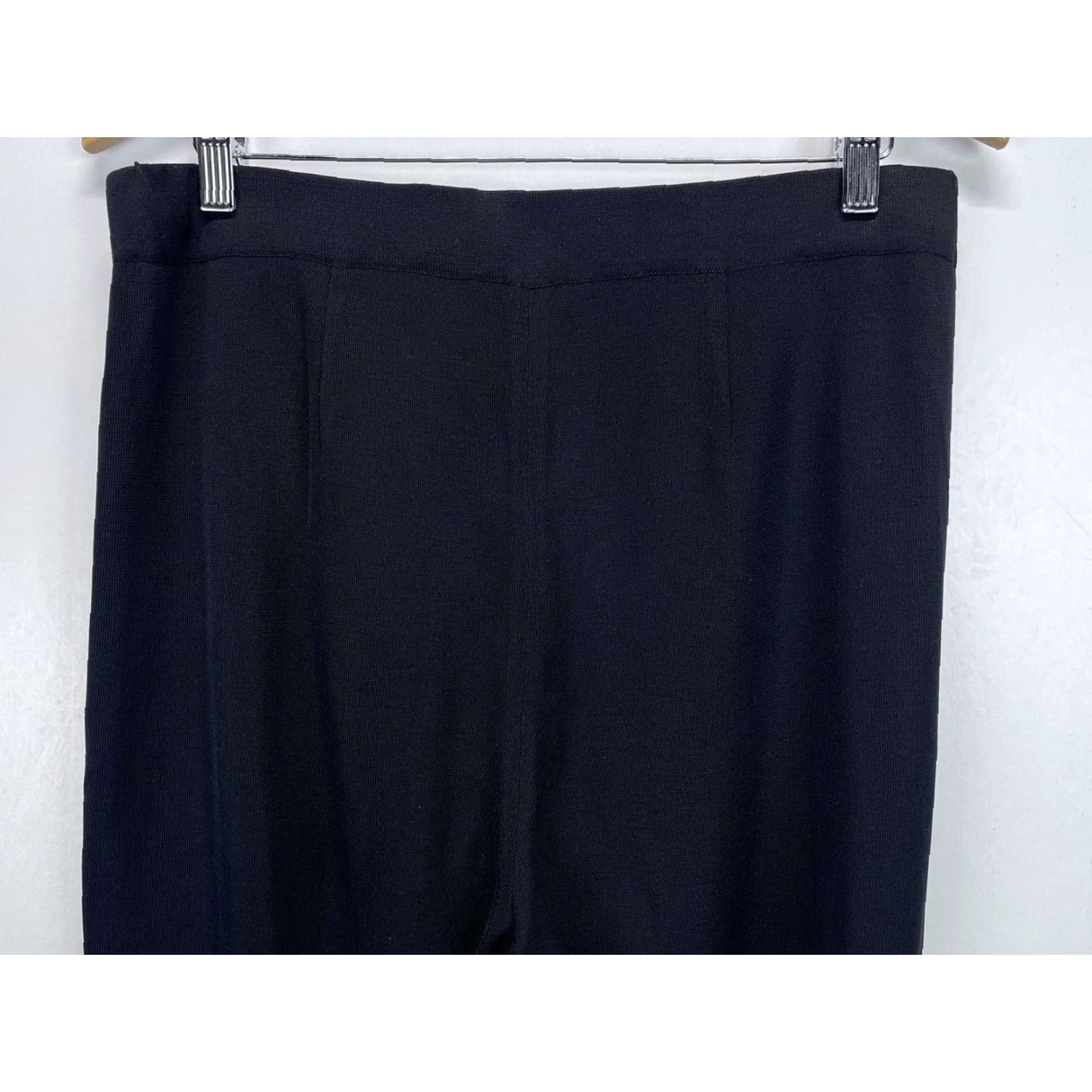 Vintage VINTAGE Misook Knit Pullon Pants Womens L Black Elastic Waist Comfort Classic City Straight 29.5in Inseam Regular Knit Size 36" / US 14 / IT 50 - 4 Thumbnail