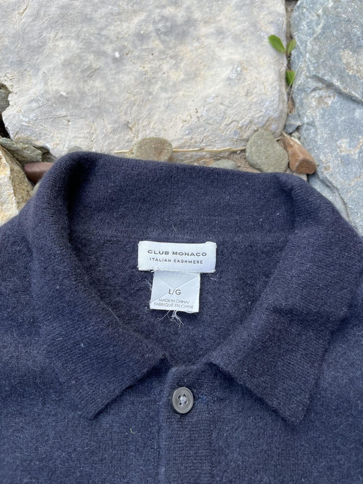 Club Monaco Club Monaco 100% Italian cashmere knit polo tee sweater Size US M / EU 48-50 / 2 - 14 Thumbnail