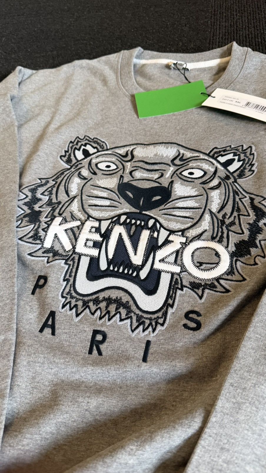 Kenzo Kenzo paris tiger crewneck (grey) (XXL) Size US XXL / EU 58 / 5 - 2 Thumbnail