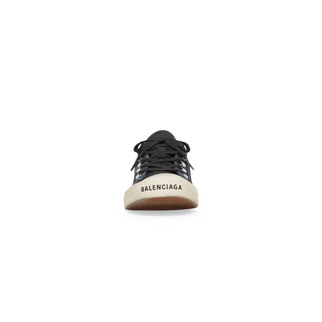 Balenciaga o1mt1gz0225 Paris Low Top Sneakers in Black/White Size US 8 / IT 38 - 4 Thumbnail
