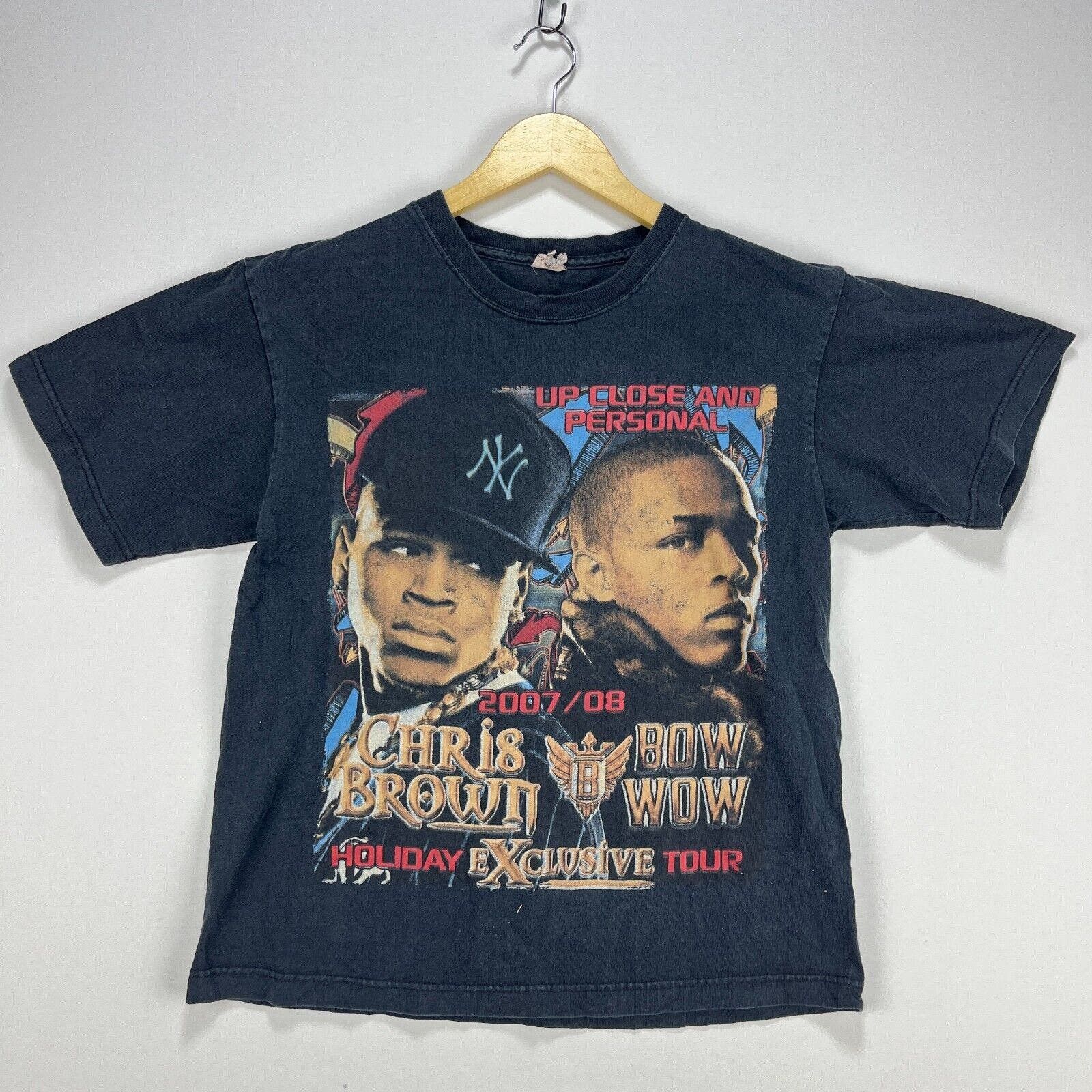 image of Vintage Y2K Chris Brown Bow Wow Rap T Shirt Small in Black, Men's