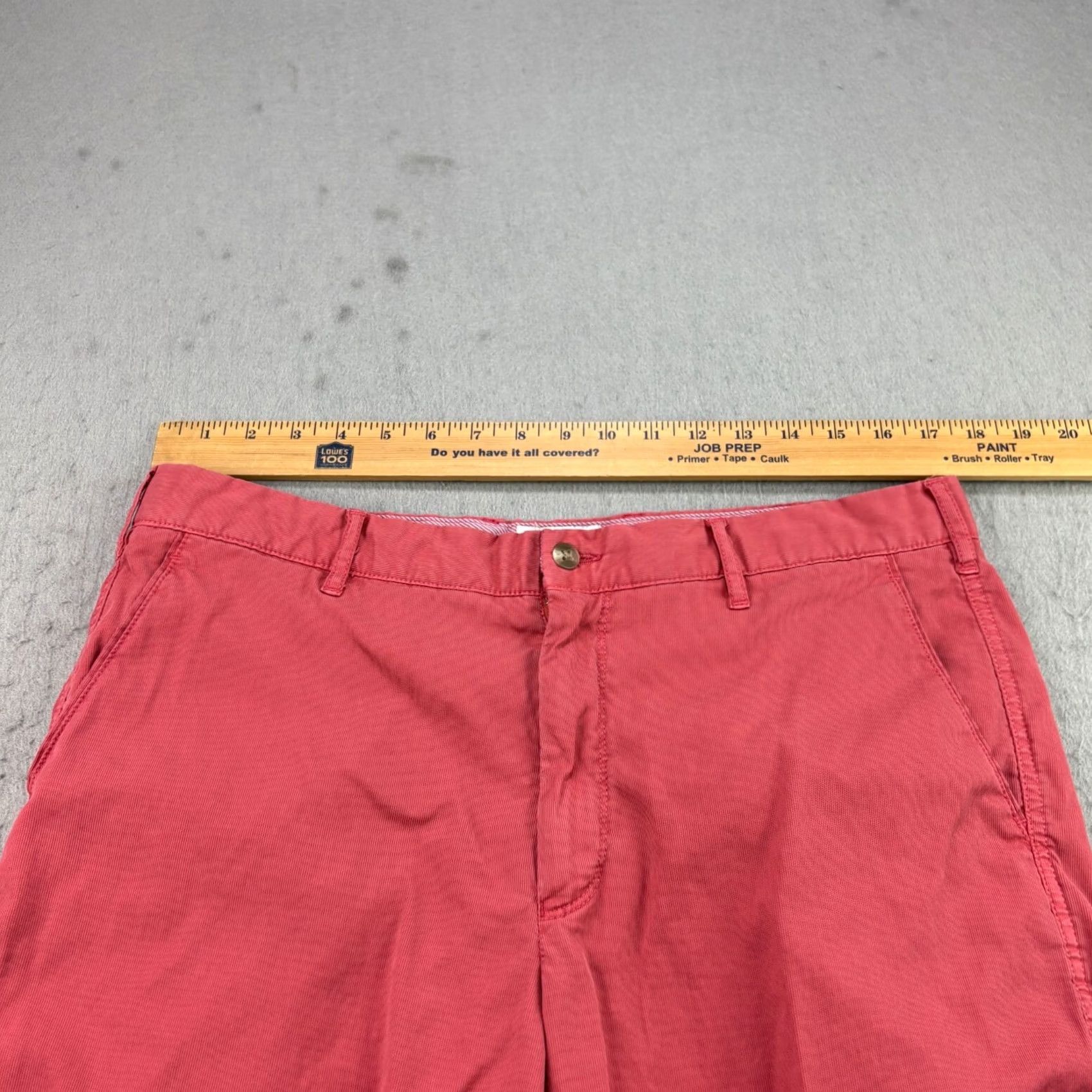 Peter Millar VINTAGE Peter Millar Shorts Mens 35 Red Chino Bedford Preppy Casual Golf Cotton Blend Shirt Size US 35 - 5 Thumbnail