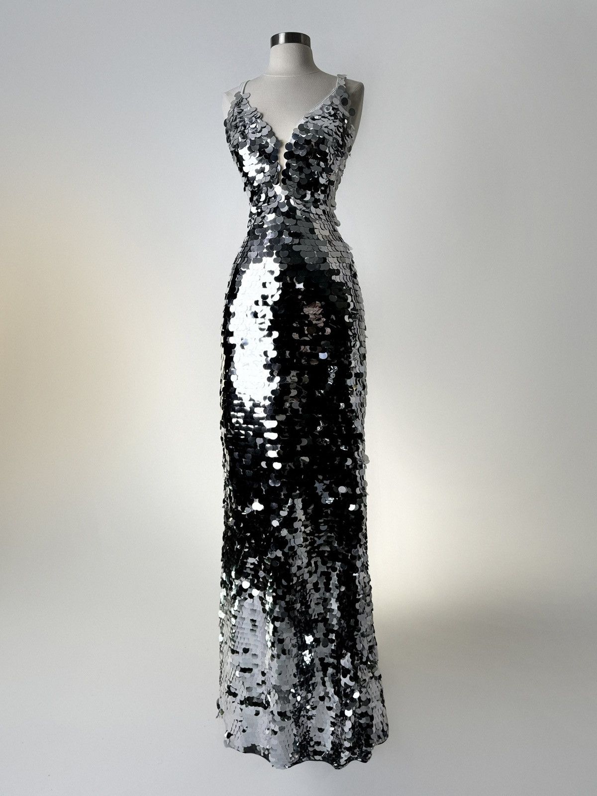 Other Brand New US 6 Jovani Maxi Evening Dress in Silver Color Size M / US 6-8 / IT 42-44 - 1 Thumbnail