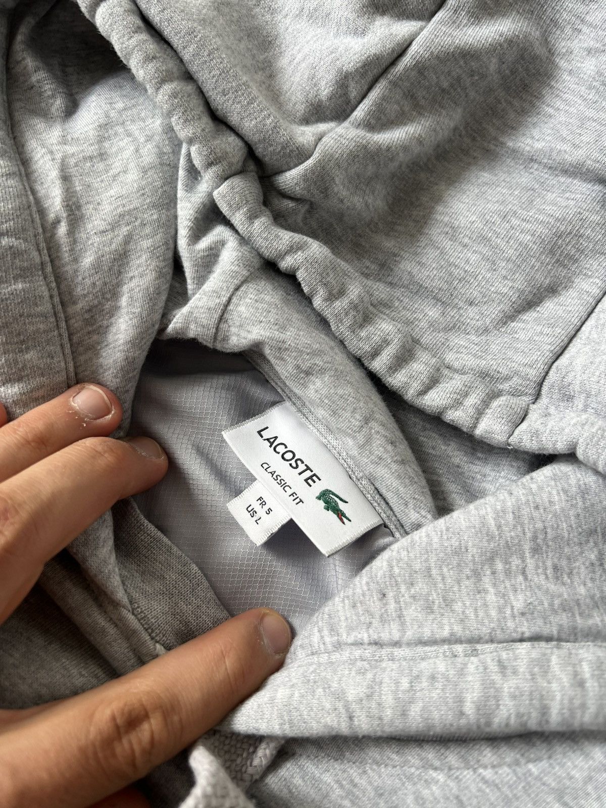 Lacoste Lacoste Casual Streetwear Sport Y2k Drip Gray Hoodie Size US L / EU 52-54 / 3 - 19 Thumbnail