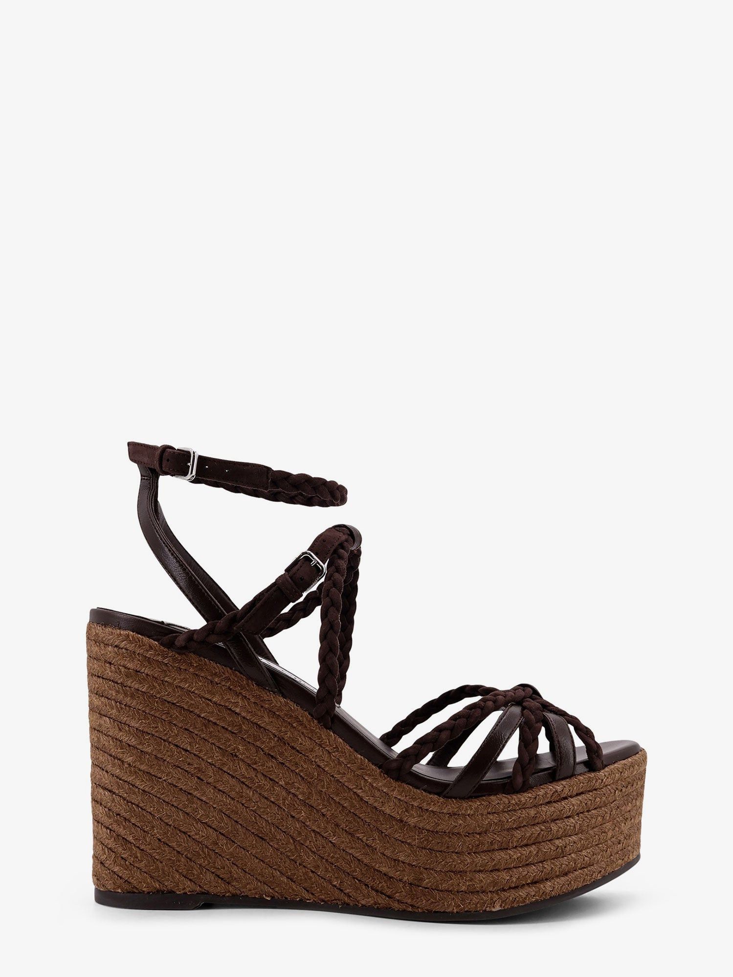 Jimmy Choo Nyra Leather And Raffia Sandals Size US 9 / IT 39 - 1 Thumbnail