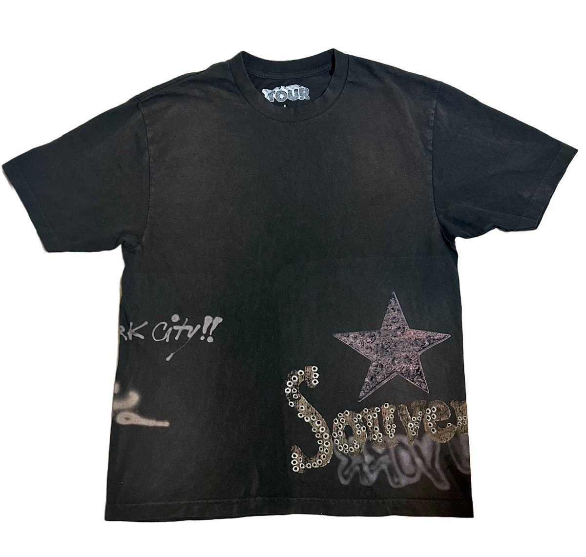 image of Travis Scott Utopia Nyc Exclusive Tee in Black, Men's (Size XL)