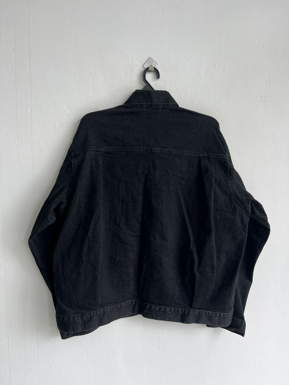 Kaihara Denim Type-1 Single Pocket Pleated Black Denim Jacket Uniqlo Size US XL / EU 56 / 4 - 5 Thumbnail