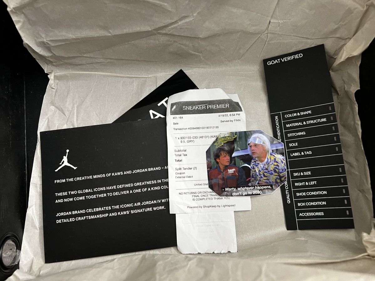 Jordan Brand × Kaws Kaws Jordan 4 Grey Size US 9.5 / EU 42-43 - 8 Thumbnail