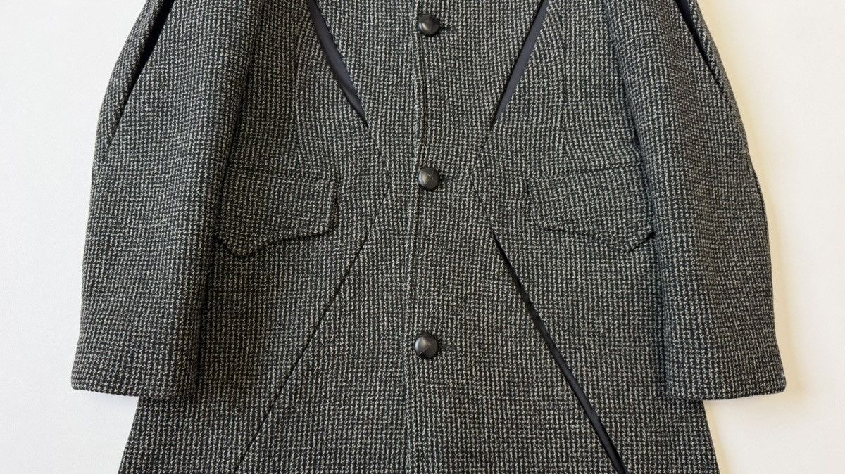 Stefan Cooke A/W 19 ‘Slashed’ Black/Beige Wool Overcoat Size US M / EU 48-50 / 2 - 11 Thumbnail