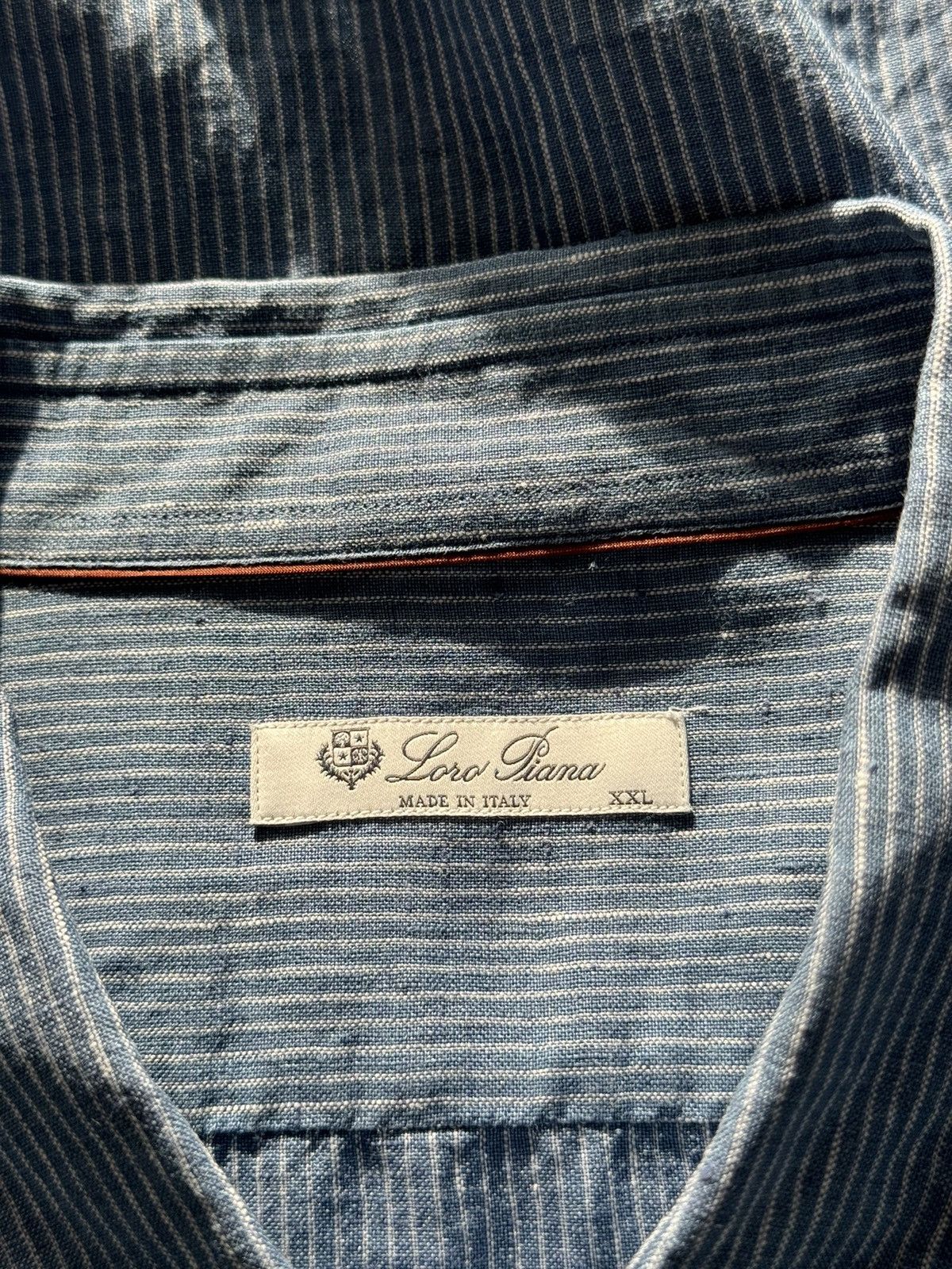 Loro Piana Arthur Arizona Blue Striped Aloe Linen Shirt XXL FAL1007 Size US XXL / EU 58 / 5 - 19 Thumbnail