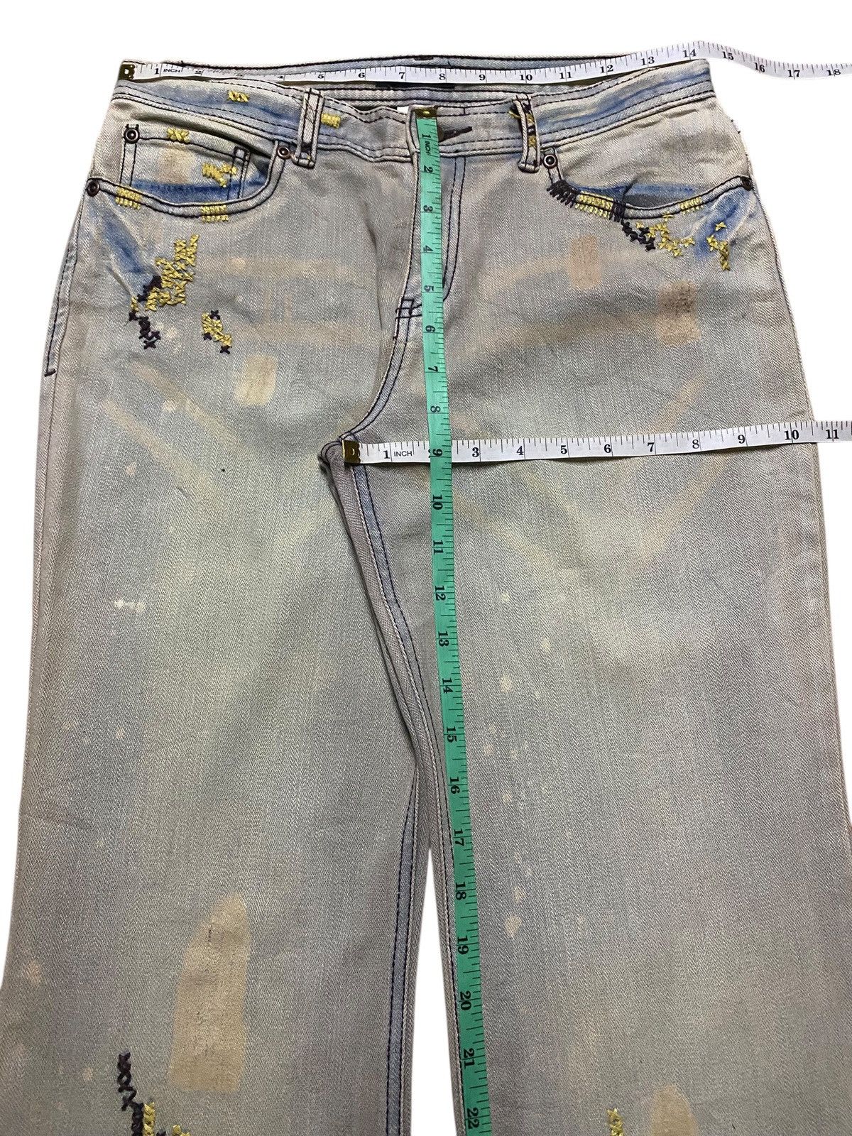 Japan Blue Vintage Max Blue Nice Wash Custom Embroidery Flare Jeans Size US 28 / EU 44 - 17 Thumbnail