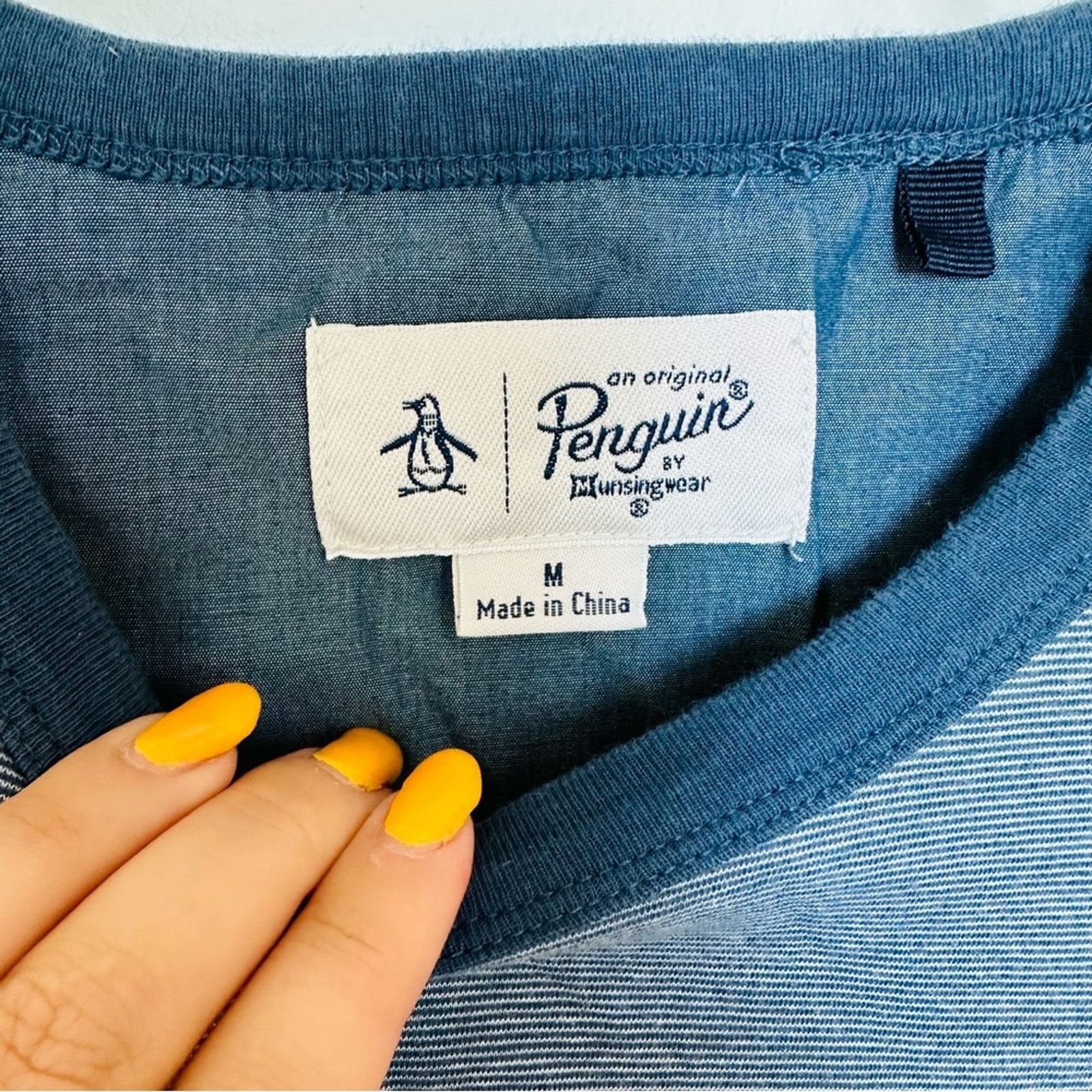 Original Penguin ORIGINAL PENGUIN Light Dark Navy Blue Pocket Tee Polo Shirt Size US M / EU 48-50 / 2 - 8 Thumbnail