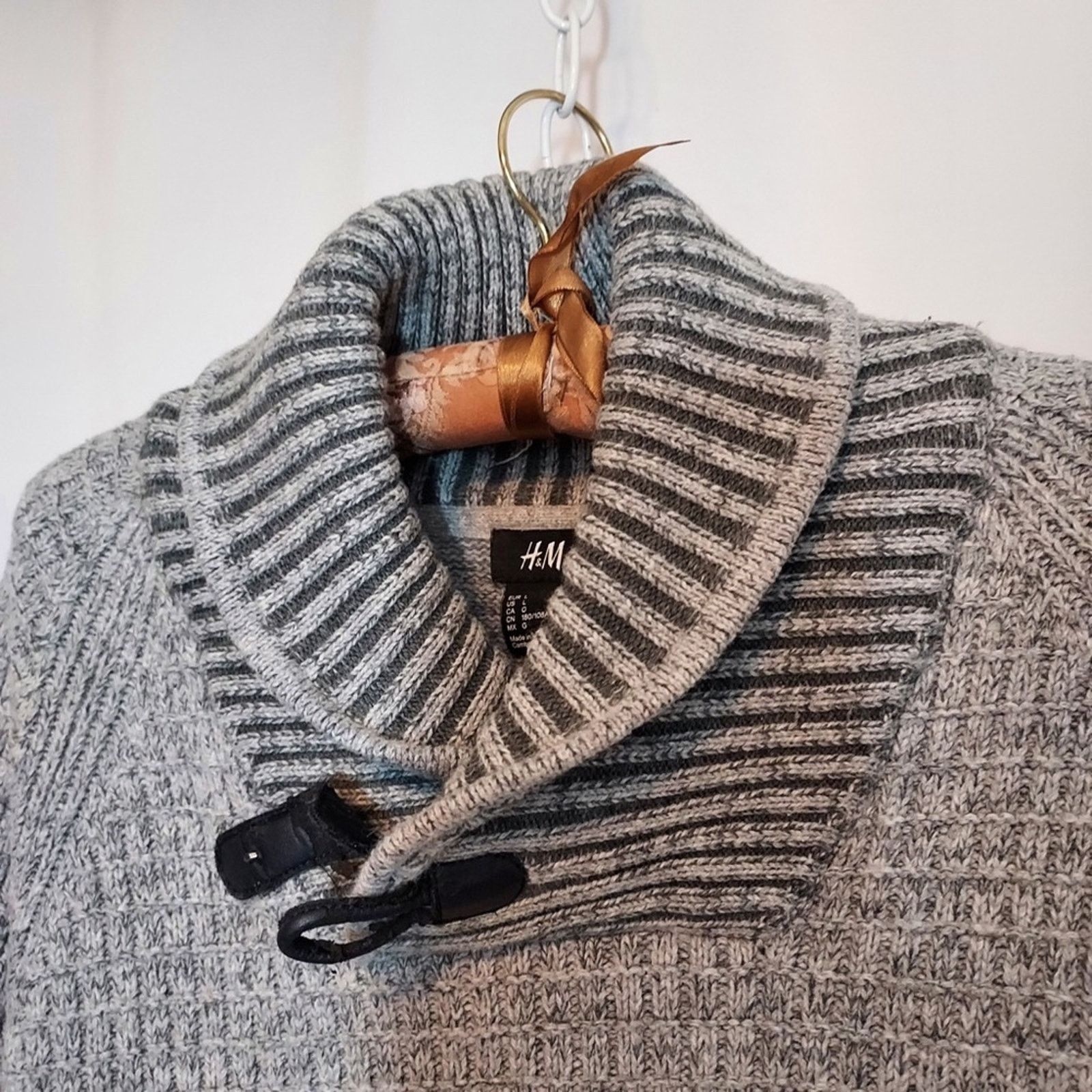 H&M H&M Men’s Gray Knit Wool Blend Turtleneck Pullover Sweater Size US L / EU 52-54 / 3 - 3 Thumbnail