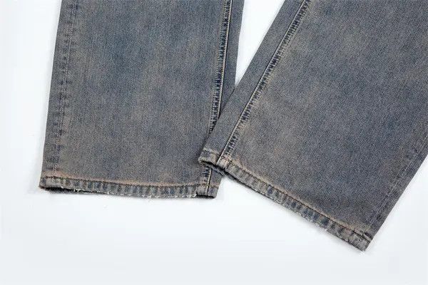 Japanese Brand Distressed street washed contrasting casual all-match jeans Size US 32 / EU 48 - 4 Thumbnail