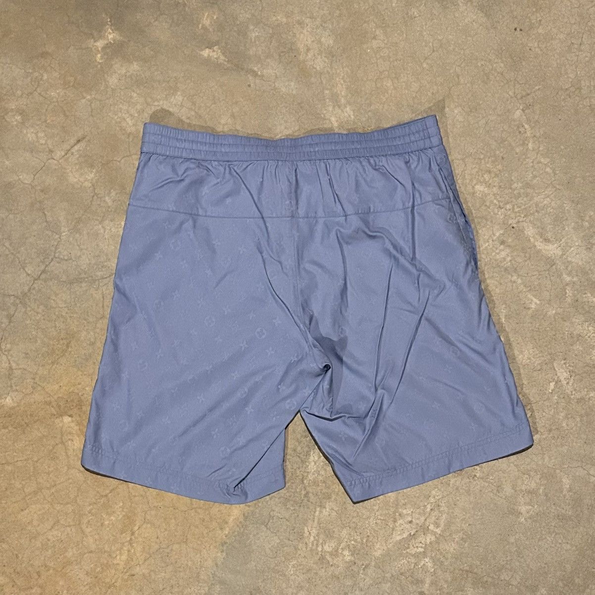 Designer × Louis Vuitton Louis Vuitton Monogram LV Print Nylon Baby Blue Shorts Size US 33 - 10 Thumbnail