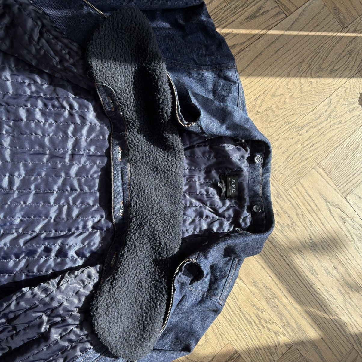 A.P.C. Denim bomber jacket with faux fur removable collar Size US M / EU 48-50 / 2 - 6 Thumbnail