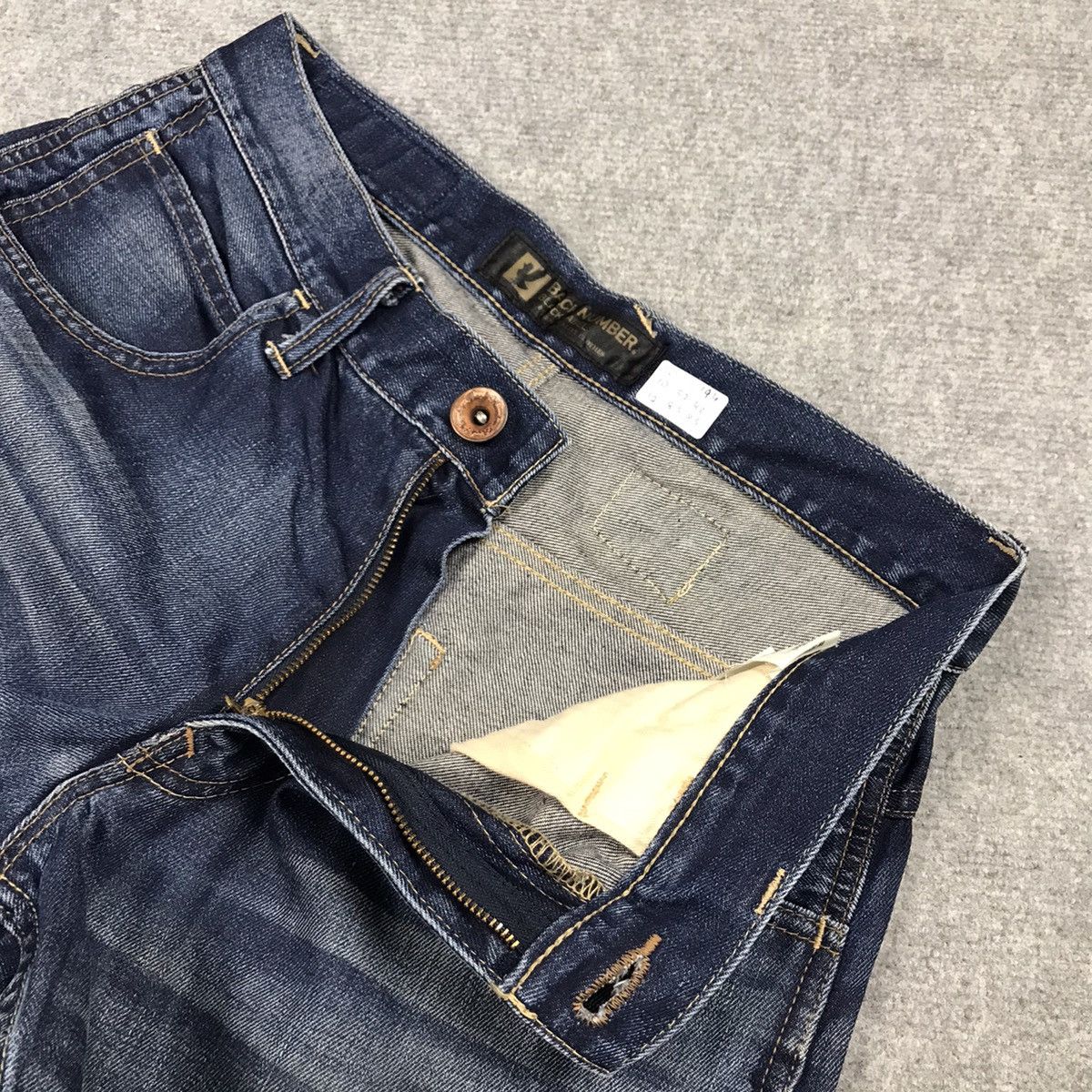 If Six Was Nine × Le Grande Bleu (L.G.B.) DISTRESSED DENIM BACK NUMBER JAPAN BLUE JEANS PANTS Size US 30 / EU 46 - 17 Thumbnail