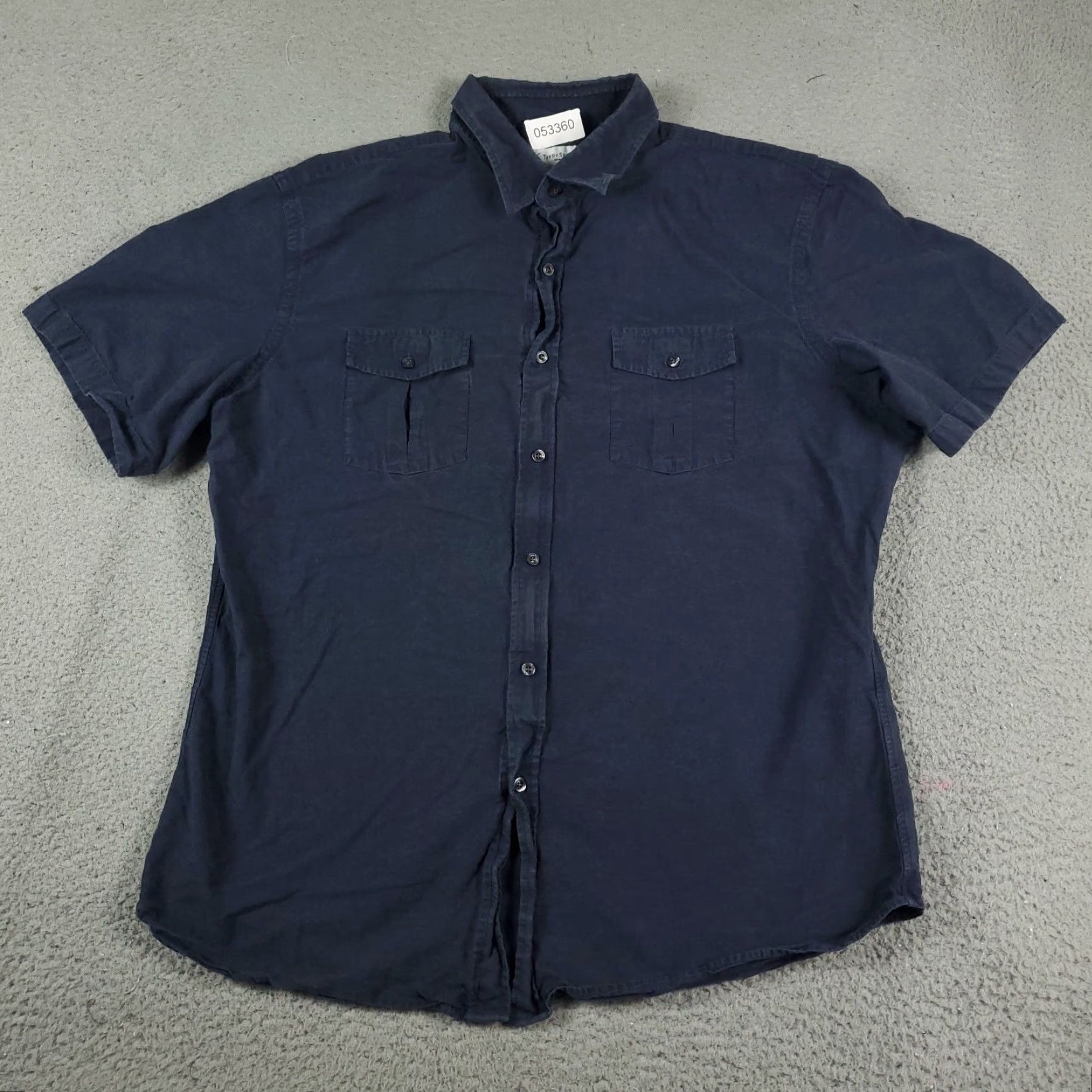 Vintage Teddy Stratford Shirt Mens Size 6 Blue Button-Up Short Sleeve Casual Wear Shirt Size US S / EU 44-46 / 1 - 2 Thumbnail