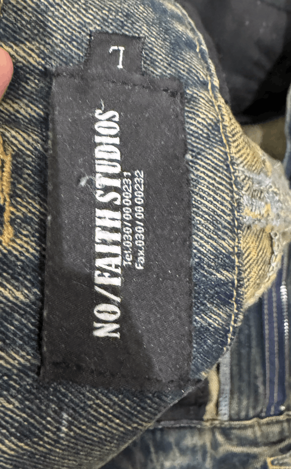 Japanese Brand × No Faith Studios No Faith Studios Heavy Wave Denim Size US 32 / EU 48 - 7 Thumbnail