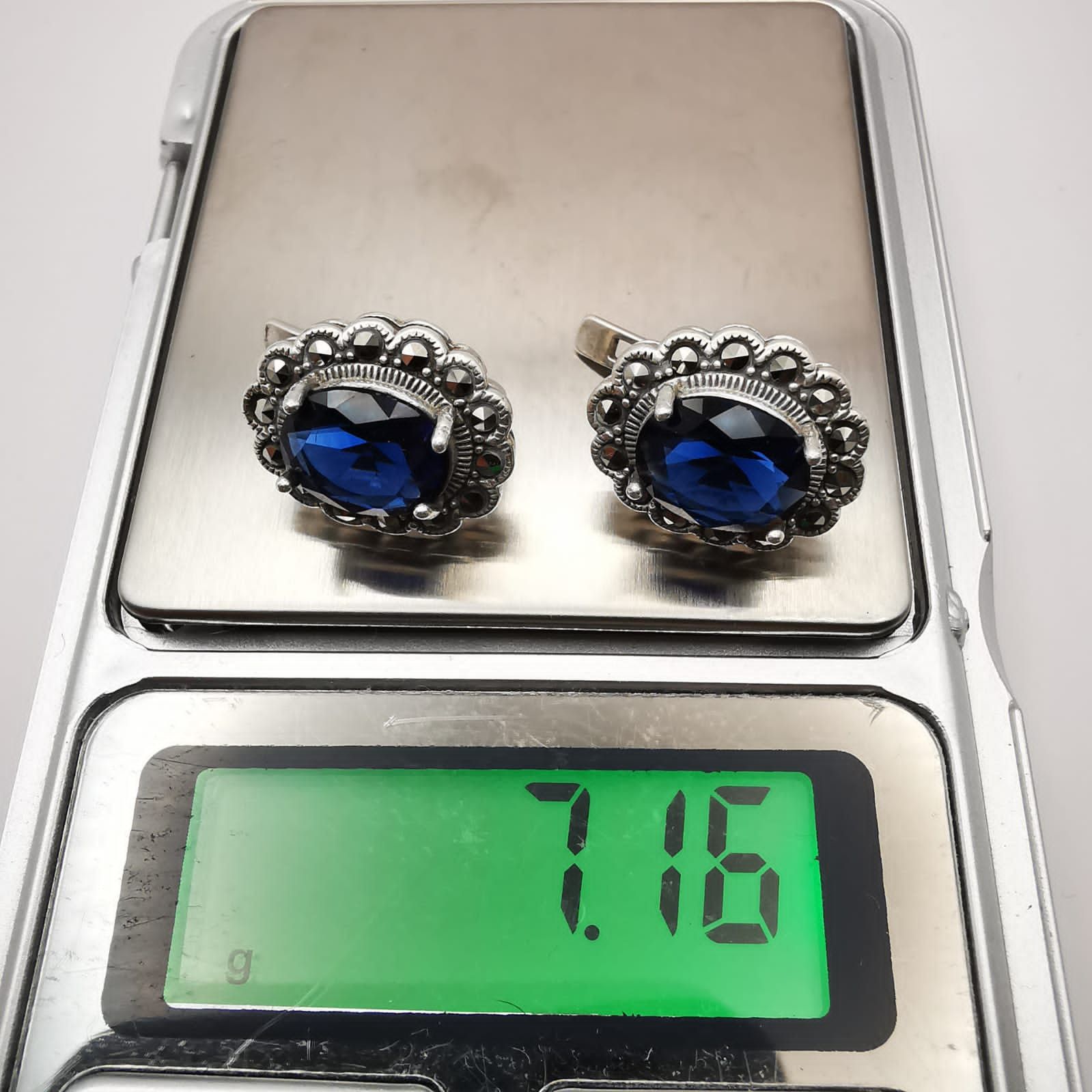 Sterling Silver Vintage Women's Earrings,925 Sterling Silver,Zircon Size ONE SIZE - 6 Thumbnail