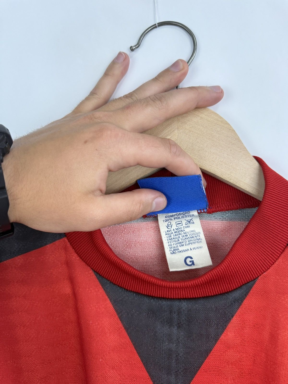 Umbro 🇧🇷 Vintage 90s Umbro C.R. Flamengo Football Training Jersey Size US L / EU 52-54 / 3 - 7 Thumbnail