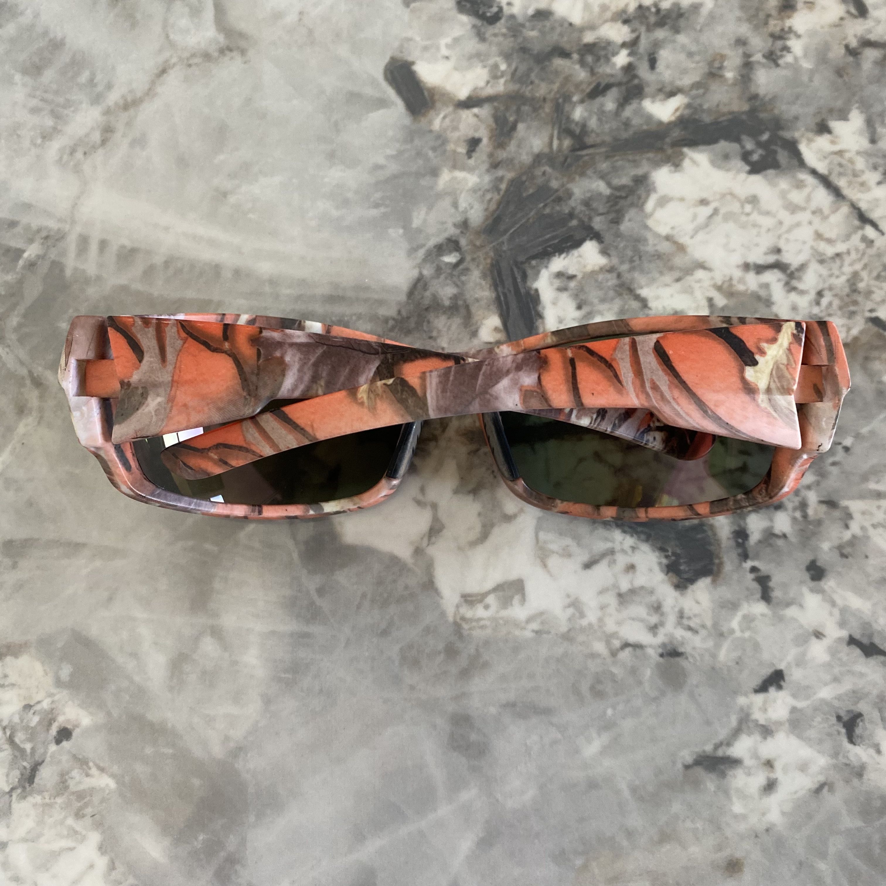 Vintage Orange and Black Camouflage Mirrored Sunglasses Size ONE SIZE - 2 Thumbnail