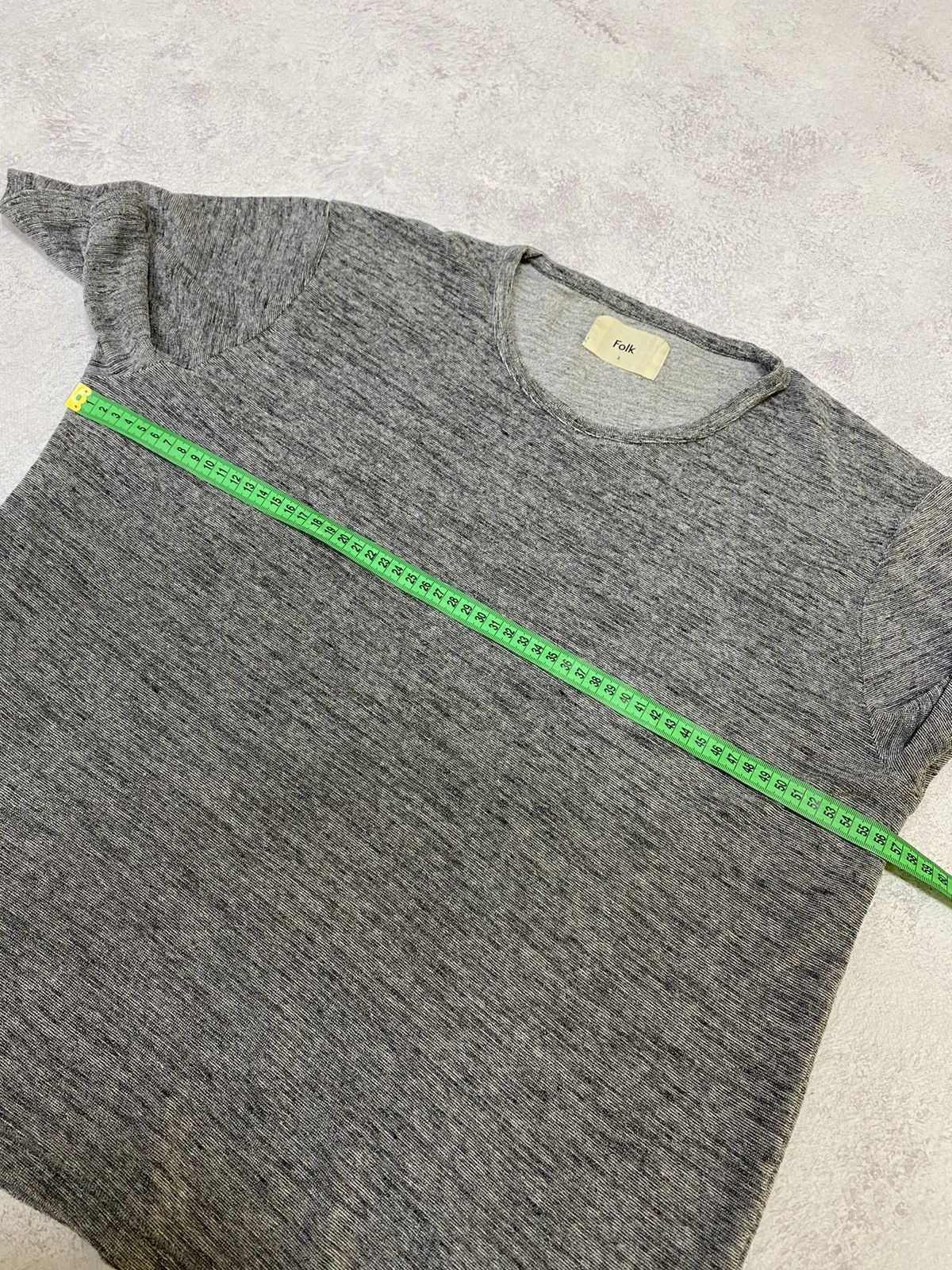 Folk Folk Mens Grey Short Sleeve T Shirt Size 3 Size US M / EU 48-50 / 2 - 7 Thumbnail