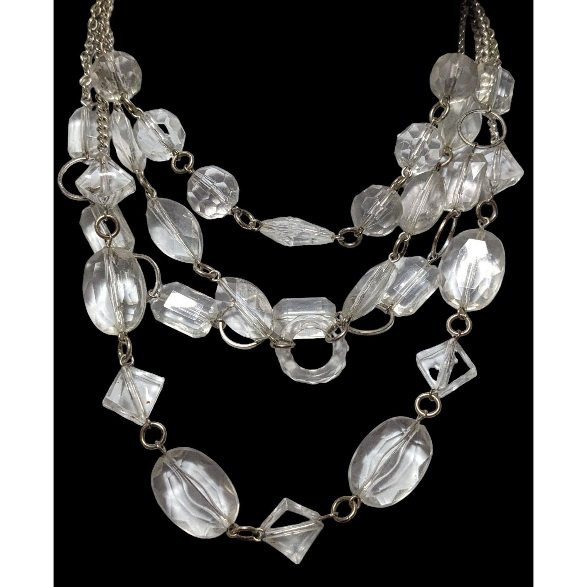 Other Clear Chunky Gemmed Multilayer Necklace Size ONE SIZE - 2 Thumbnail