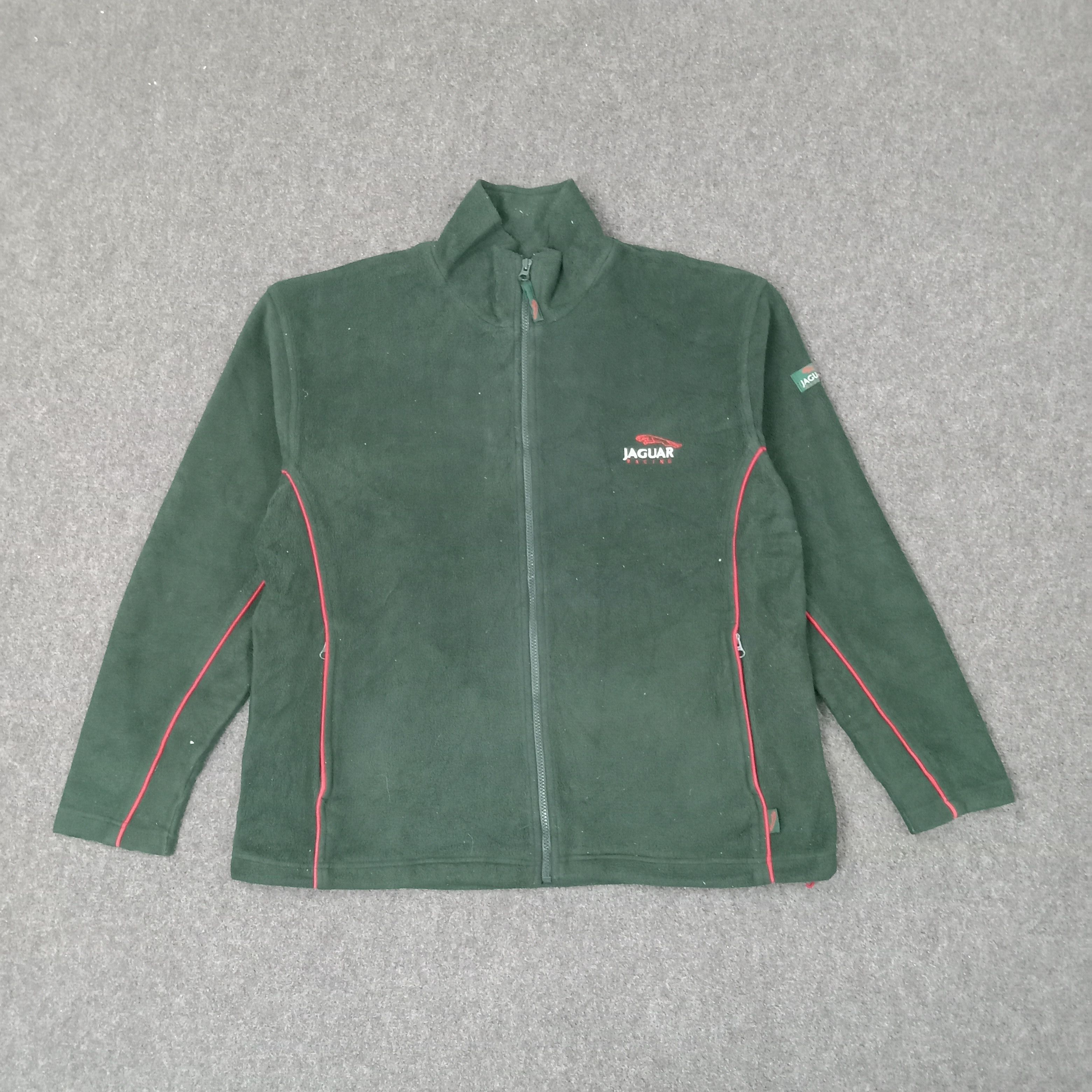 Vintage Jaguar Racing Motorsports Team Fleece Jacket C227N10 Size US XL / EU 56 / 4 - 1 Thumbnail