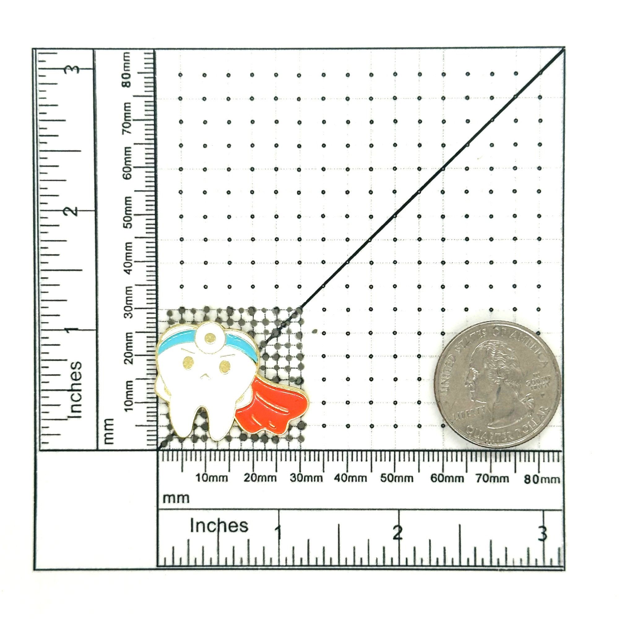 Other ⭐Superhero Dentist Tooth Enamel Pin Badge Tooth Dental Healt Size ONE SIZE - 6 Thumbnail