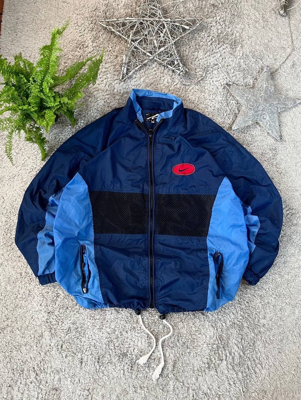 Nike × Vintage 90s Nike Vintage Light Jacket Streetwear Big Logo Swoosh Size US XL / EU 56 / 4 - 5 Thumbnail