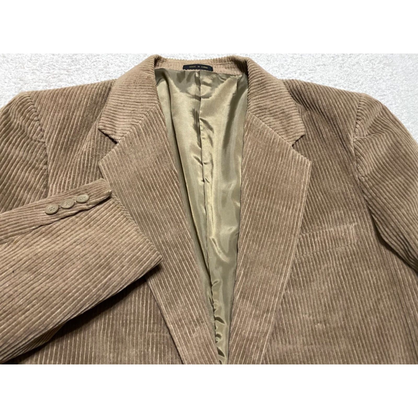 Members Only VINTAGE Members Only Blazer Mens 44R Corduroy Brown 2 Button Sport Coat Shirt Jacket 2 Piece 46 Chest Size 44R - 2 Thumbnail