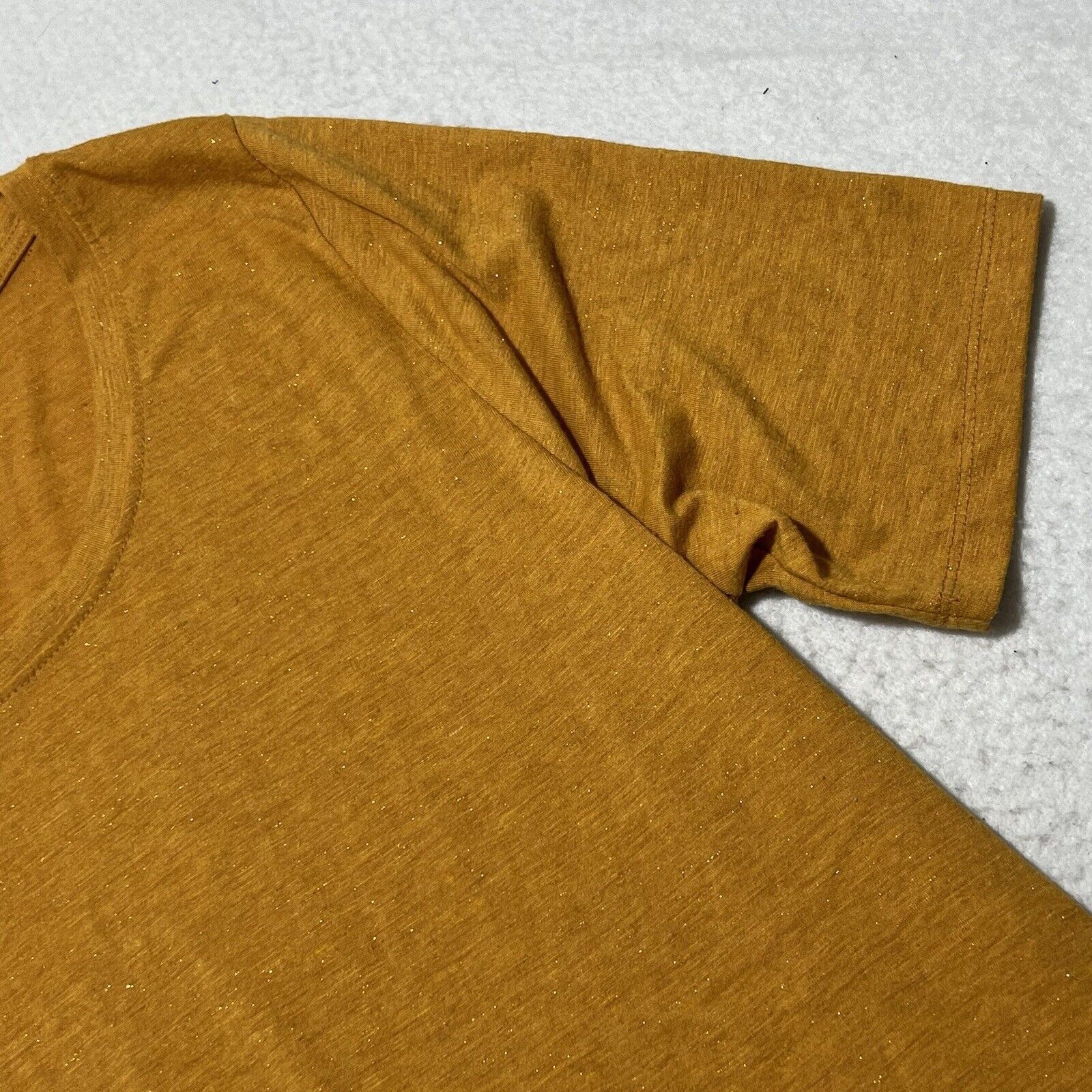 Other Lane Bryant 10/12 Perfect Glitter Mustard Yellow T Shirt Size XL / US 12-14 / IT 48-50 - 4 Thumbnail