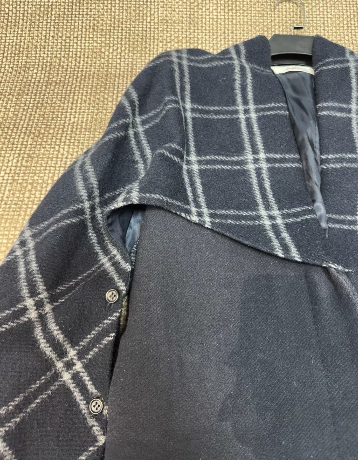 Hussein Chalayan Hussein Chalayan Avant-garde Plaid Patchwork Wool Coat K23 Size M / US 6-8 / IT 42-44 - 4 Thumbnail