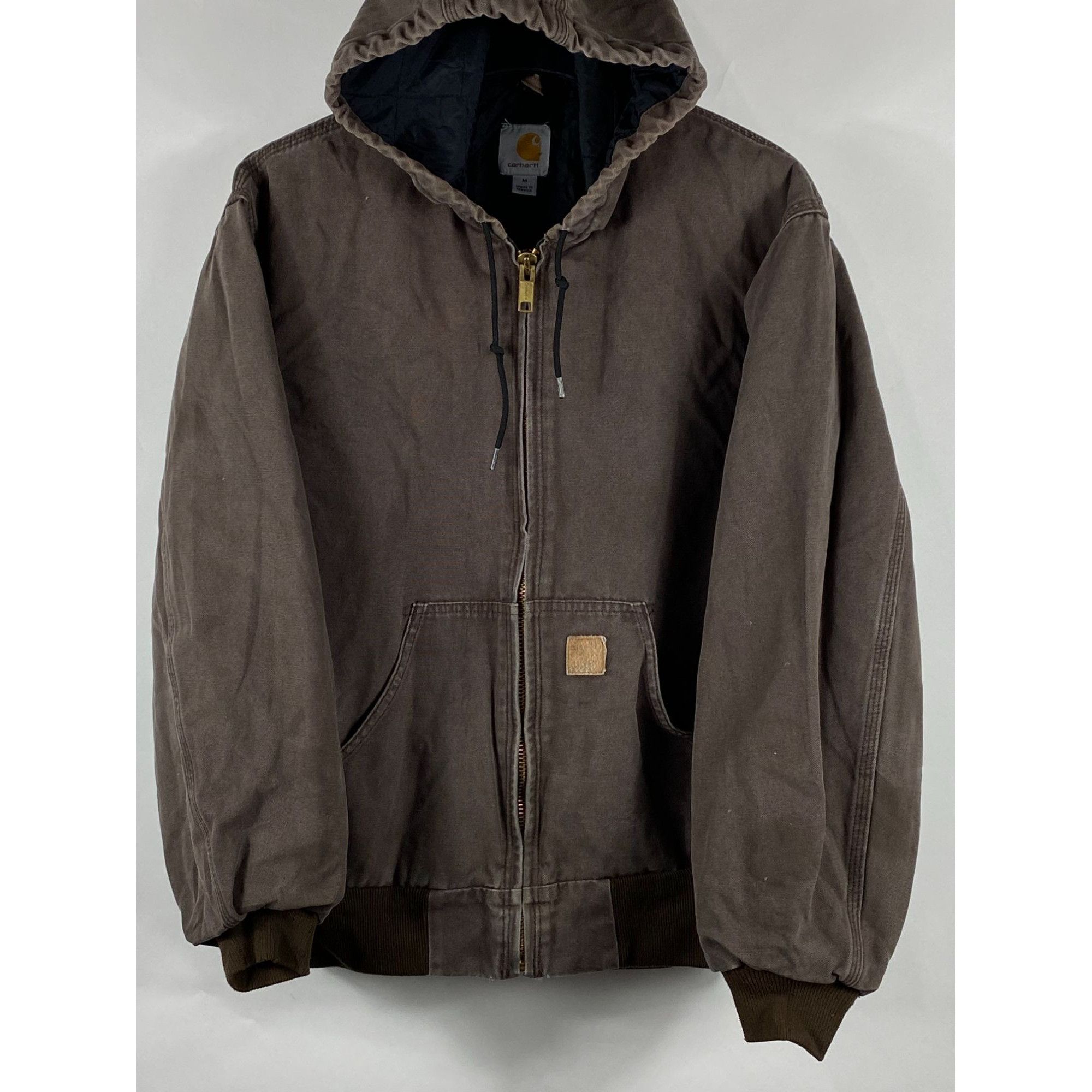 image of Vintage Carhartt J280 Dk8 Quilt Lined Duck Canvas Full Zip H in Brown, Men's (Size Medium)