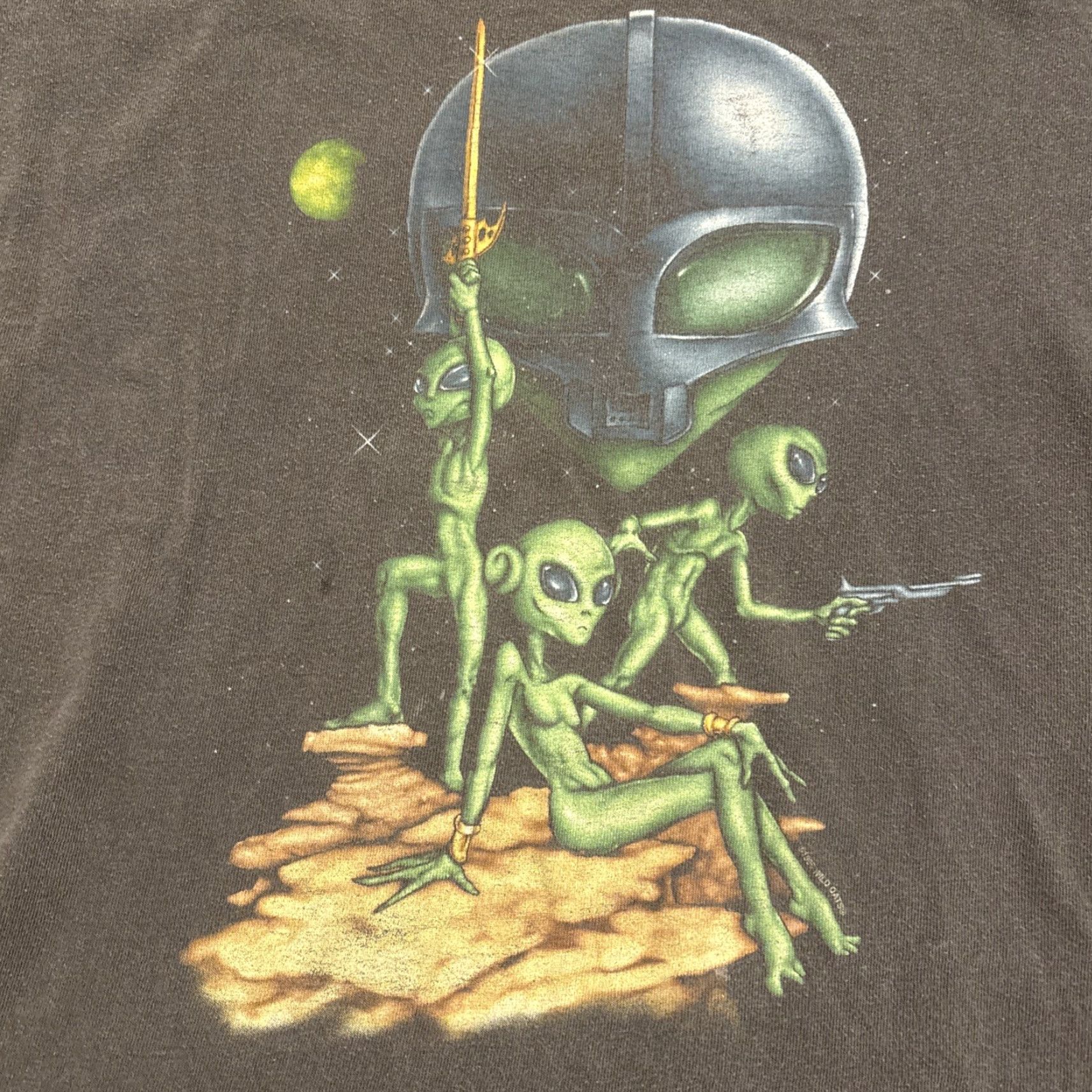 Vintage VINTAGE Wild Oats T-Shirt Size L Distressed Alien Graphic 1997 Mens? Women? Size US L / EU 52-54 / 3 - 2 Thumbnail
