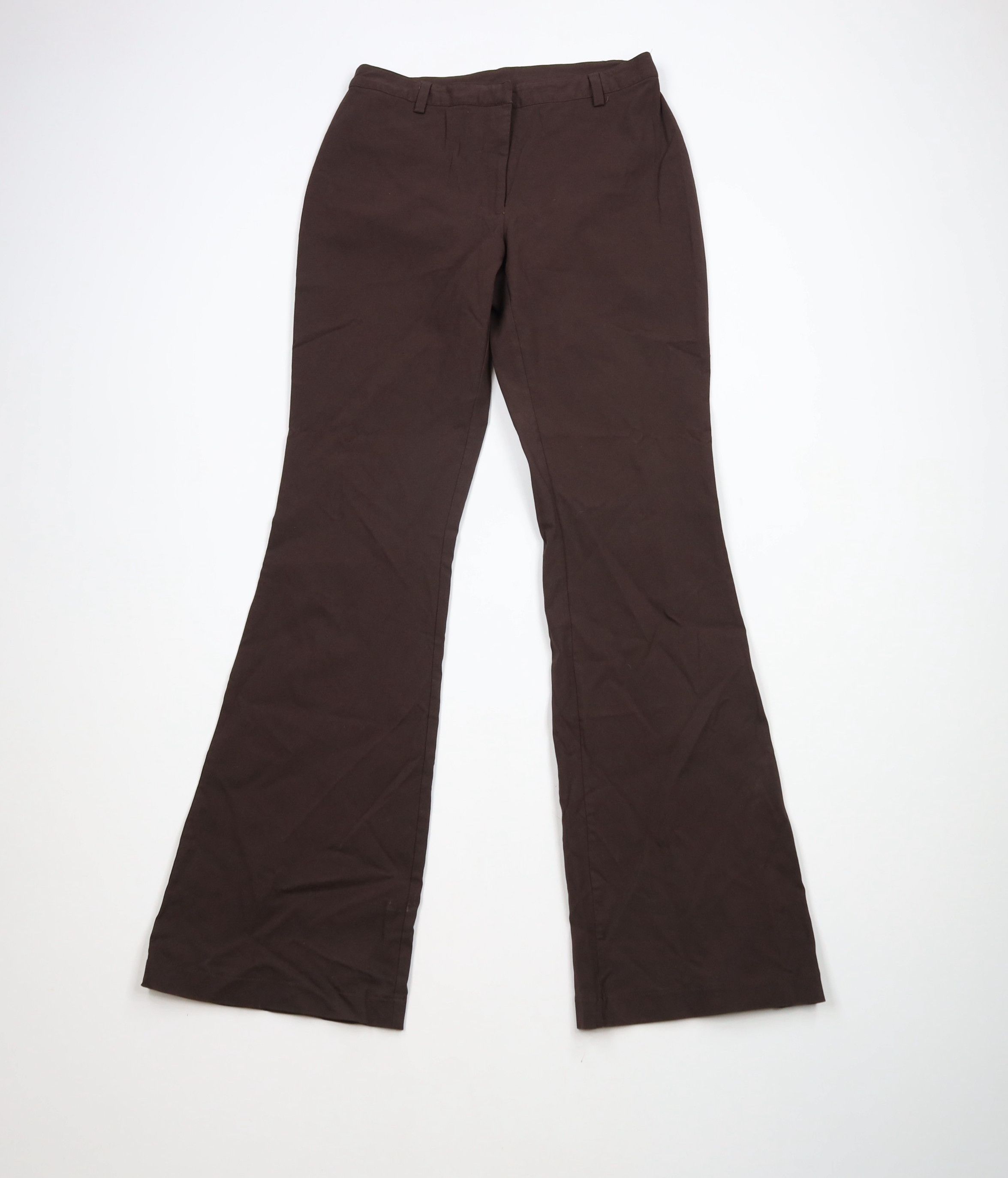 Express × Vintage Vintage 90s Express Flared Wide Leg Chino Pants Brown Size 30" / US 8 / IT 44 - 1 Thumbnail