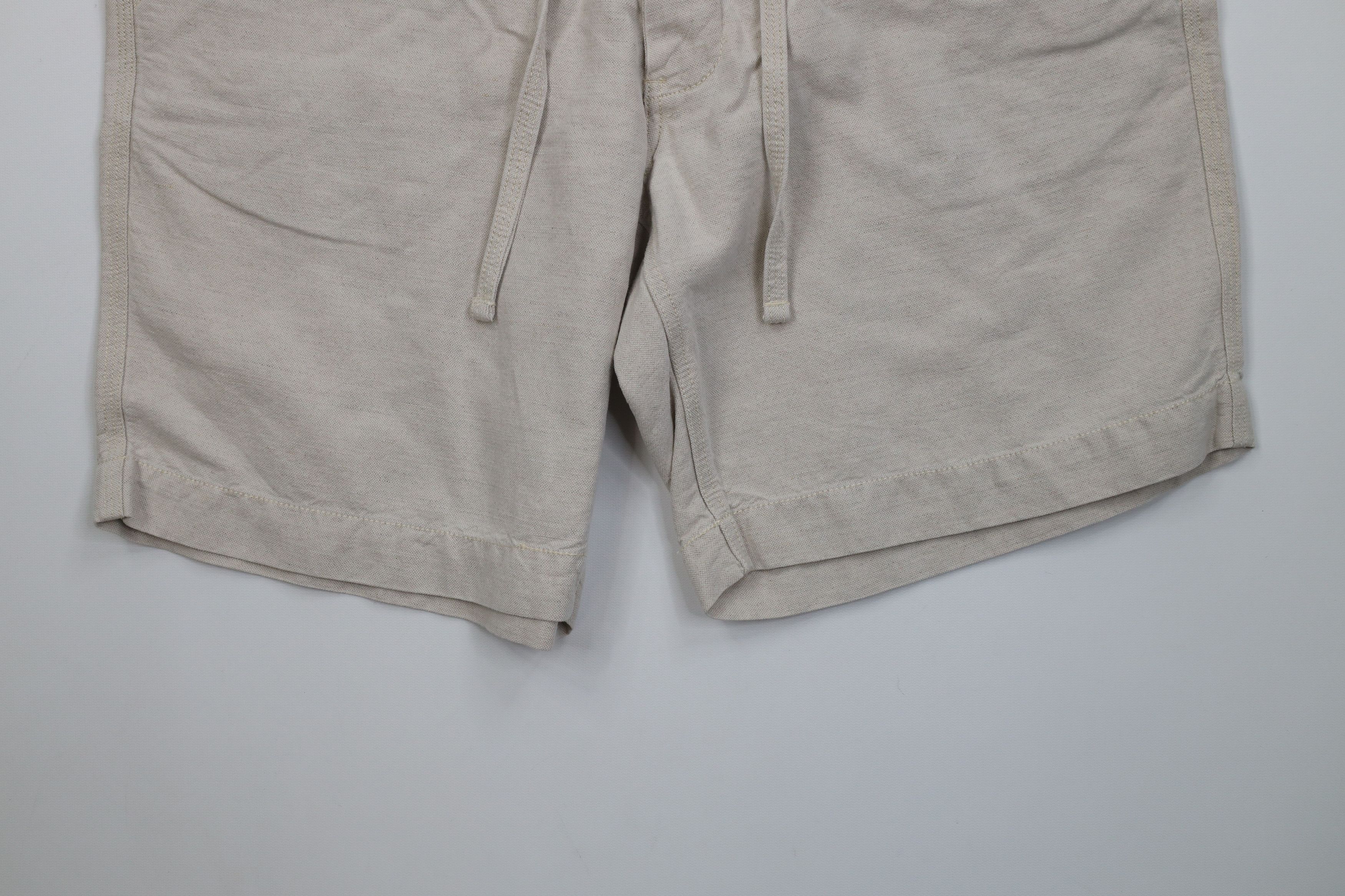 Gap Vintage Y2K 2005 Gap Above Knee Linen Shorts Beige Stone Tan Size US 34 / EU 50 - 4 Thumbnail