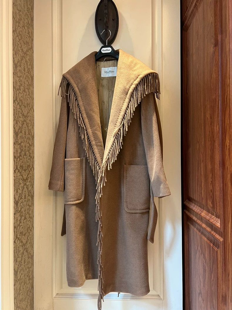 Max Mara Max Mara Fringed coat Size L / US 10 / IT 46 - 1 Thumbnail