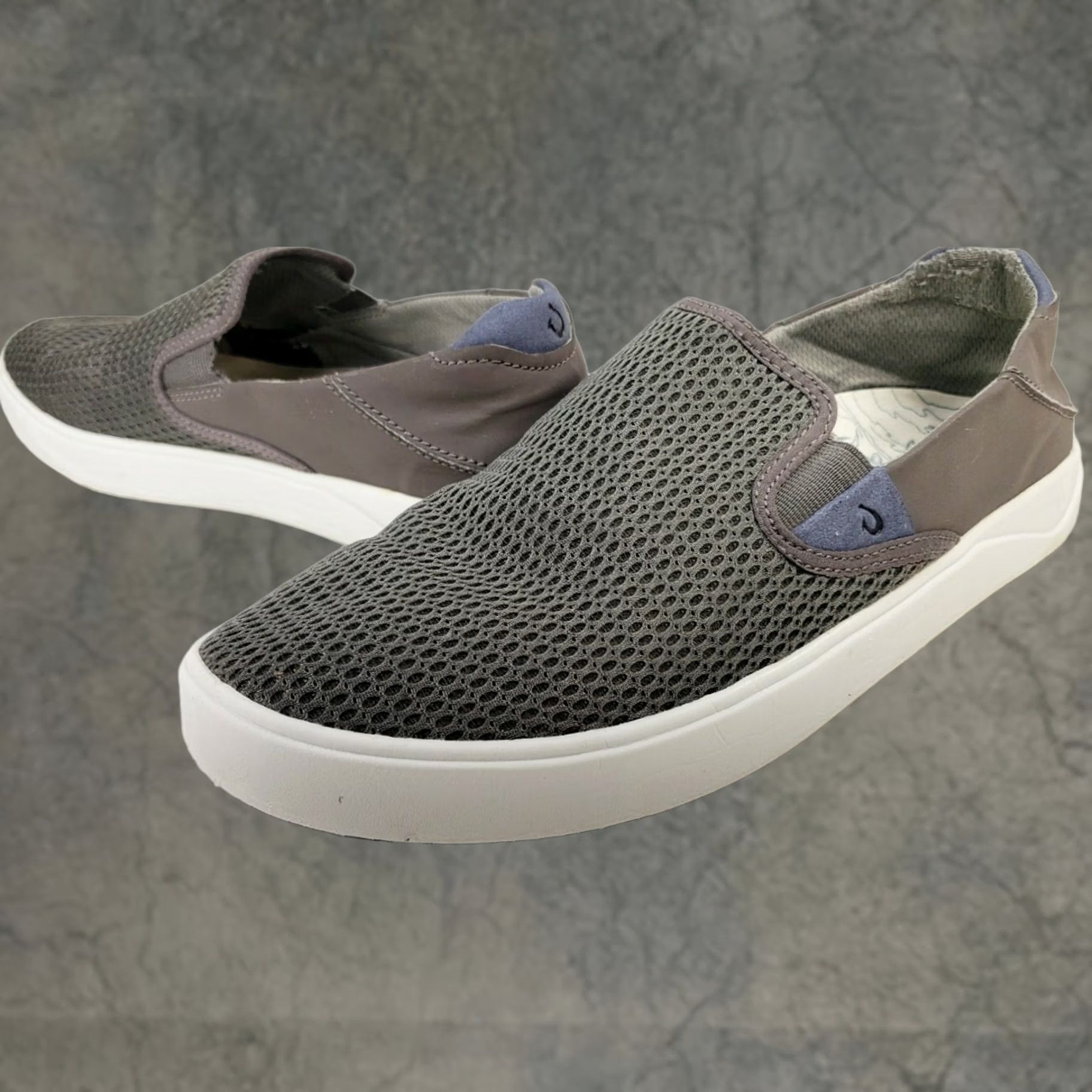 Olukai OluKai Mens Lae'ahi Pavement/Pavement Loafer Slip On Size 9M Gray & Blue (2264403) Size US 9 / EU 42 - 1 Thumbnail
