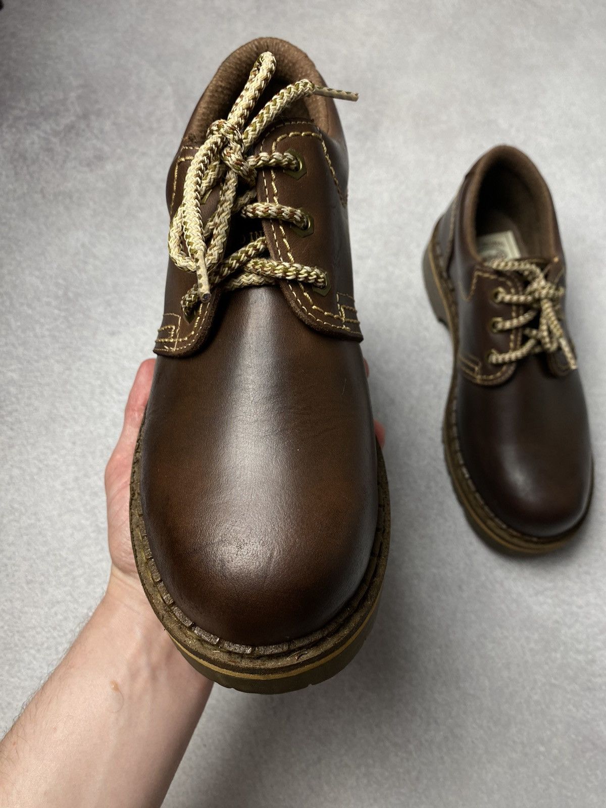 Dockers Dockers Vintage Chunky Brown Leather Platform Boots Goth Size US 8 / EU 41 - 10 Thumbnail