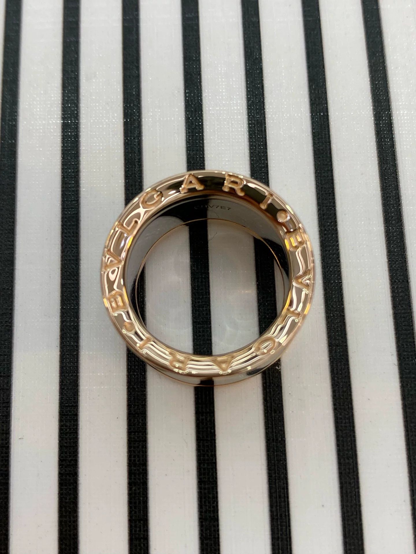 Bvlgari Bvlgari 18k Rose Gold Steel Ring Size ONE SIZE - 1 Thumbnail