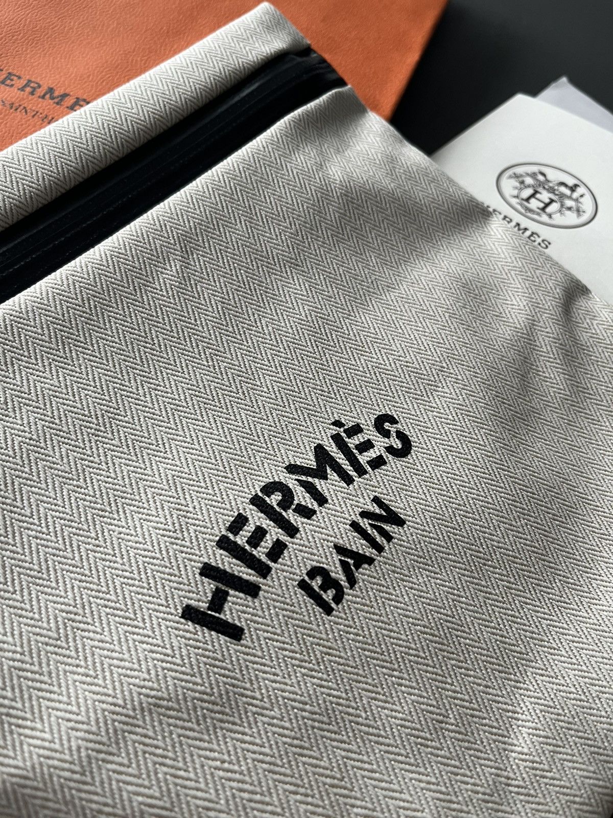 Hermes Limited Edition Hermes Logo Pouch Bag / Toilet Bag Size ONE SIZE - 6 Thumbnail