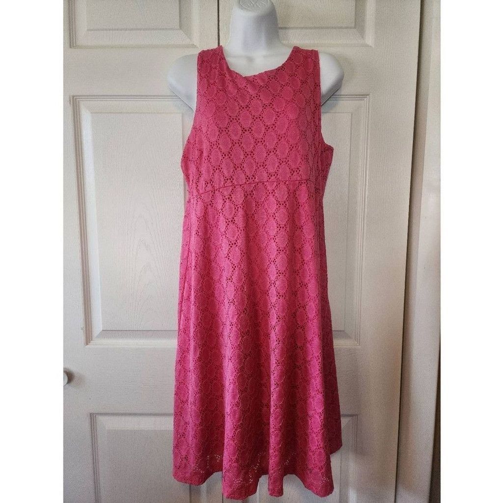 Other Motherhood Pink Lace Dress Size L / US 10 / IT 46 - 2 Thumbnail