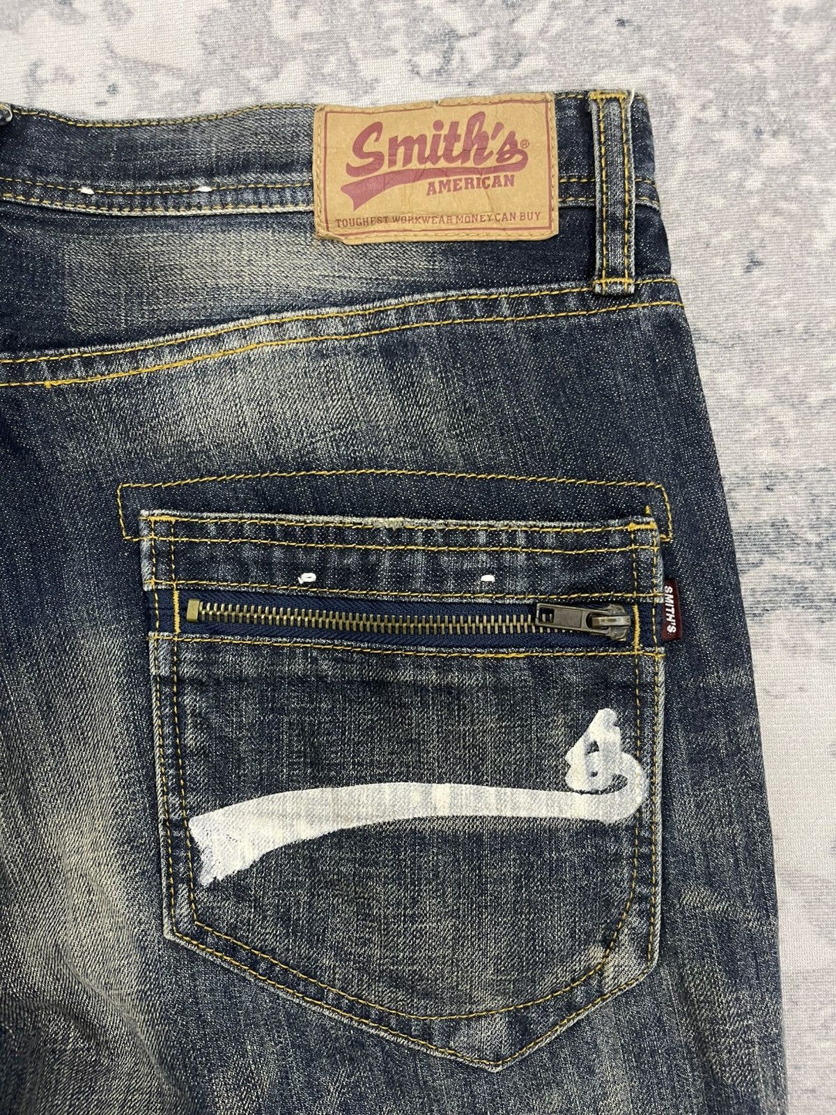 Smith's American Smiths American Ripped Denim Jeans Size US 33 - 13 Thumbnail