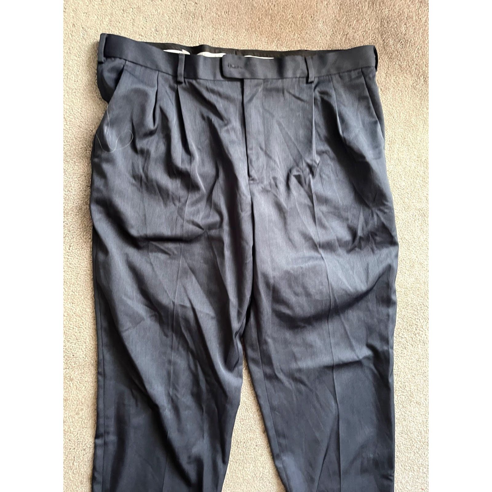 Perry Ellis Perry Ellis Portfolio Pants Slacks Navy Blue Pleated Classic Fit 38x30 Men Pants Size US 38 / EU 54 - 2 Thumbnail