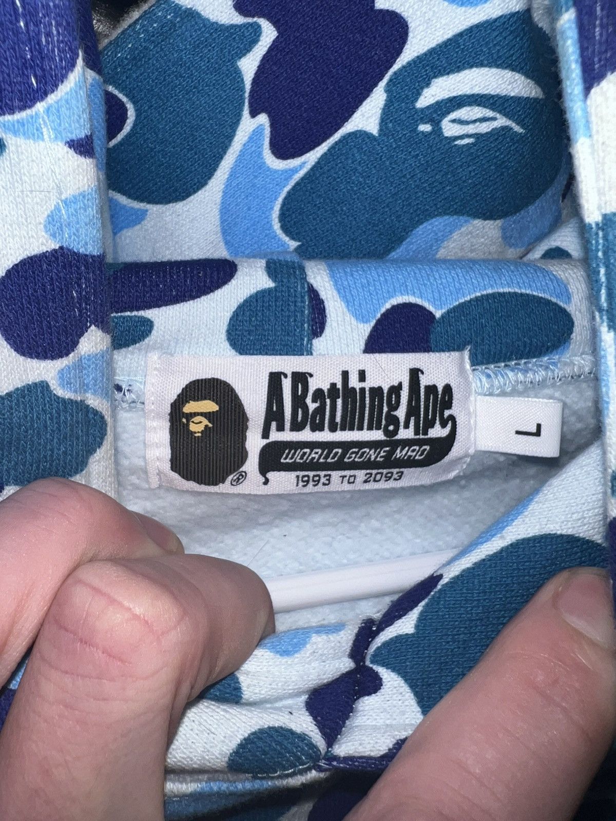 Bape Bape Blue ABC Camo 2nd Ape Pullover Hoodie🥶 Size US L / EU 52-54 / 3 - 6 Thumbnail