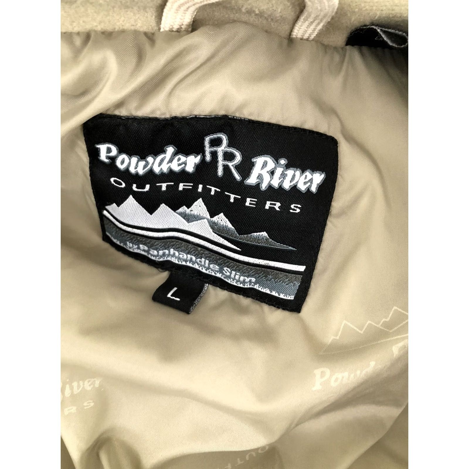 Vintage POWDER RIVER OUTFITTERS Panhandle Slim Vest - Leather Down 55% DOWN 45% FEATHERS Puffer Western Mens L Brown Size L Size US L / EU 52-54 / 3 - 7 Thumbnail