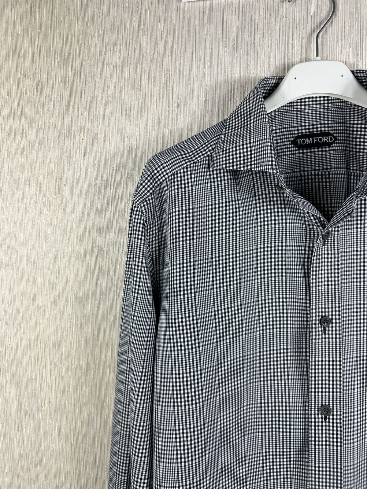 Tom Ford Tom Ford Prince of Wales checked classic button up shirt Size US L / EU 52-54 / 3 - 4 Thumbnail