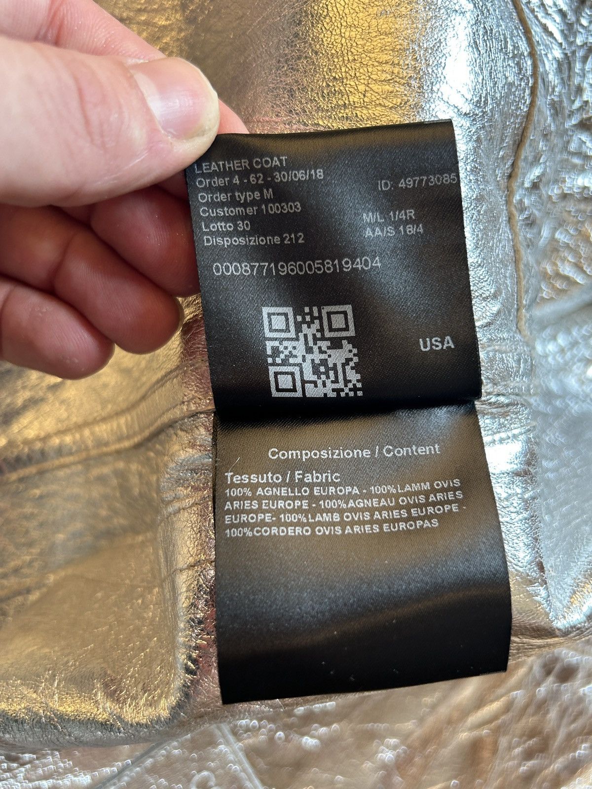 Calvin Klein 205W39NYC × Raf Simons 1/1 FW18 Silver Leather Parka Size US S / EU 44-46 / 1 - 19 Thumbnail
